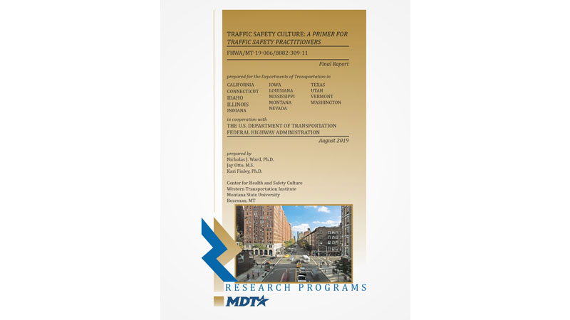 final report on Montana Pooled Fund traffic safety culture for practitioners