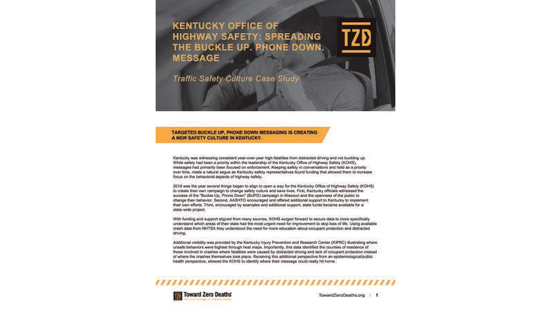 Thumbnail of Kentucky Office of Highway Safety BUPD case study