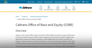 Caltrans Office of Race and Equity webpage